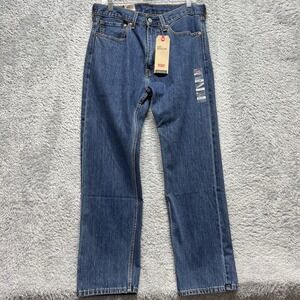 Levis 505 Jeans Mens 34x30 Blue Regular Straight‎ Sustainable Rugged Denim